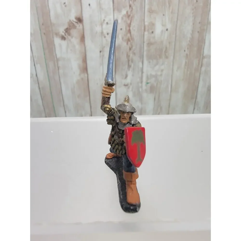 Painted Ral Partha Fighter in Splint Mail Armor D&D Metal 25mm Miniature